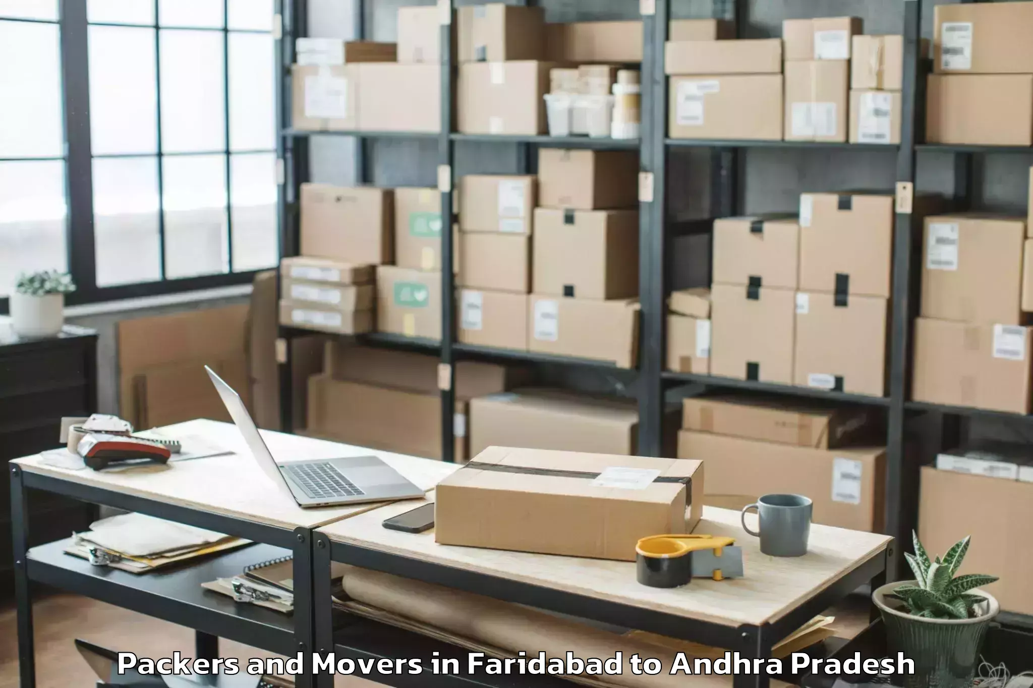 Quality Faridabad to Buchinaidu Kandriga Packers And Movers